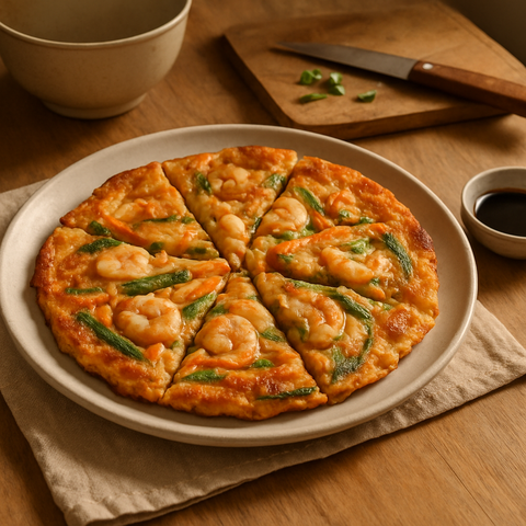 Koreanischer Meeresfrüchte-Pfannkuchen
