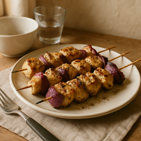 Griechisches Hähnchen-Souvlaki