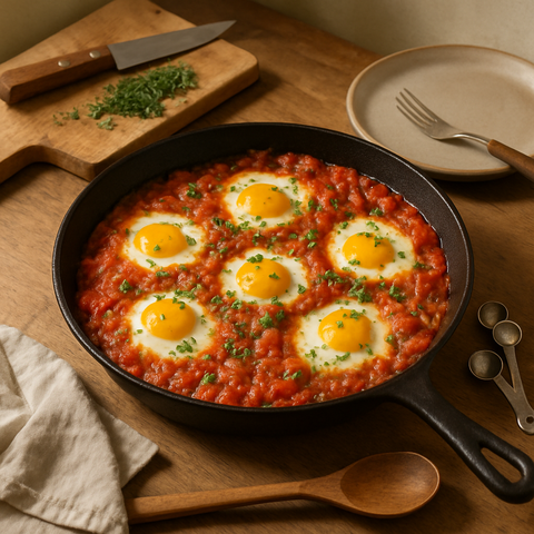Moroccan Tomato and Egg Skillet