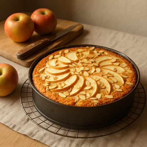 Gâteau allemand aux pommes et au quark