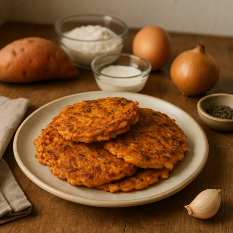 Savory Sweet Potato Pancakes