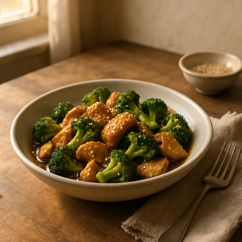 Sesame Chicken with Broccoli