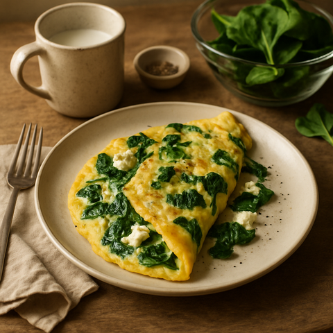 Spinat-Feta-Omelett