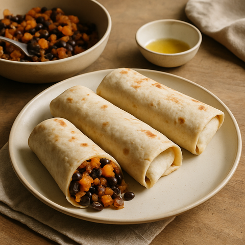 Sweet Potato and Bean Burritos
