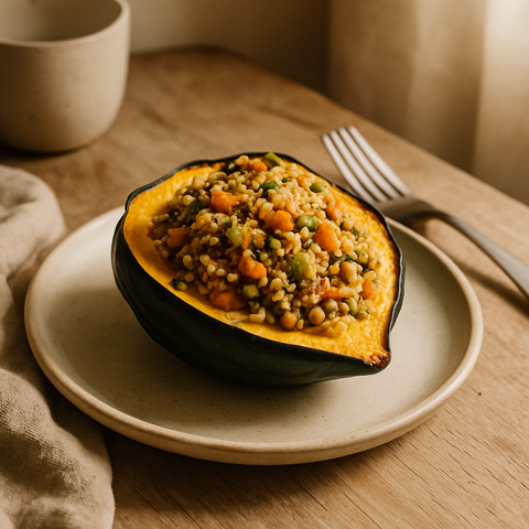 Vegan Dolgulu Palamut Kabağı