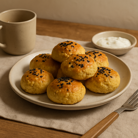 Nohut Unlu ve Lor Peynirli Poğaça (Glutensiz)