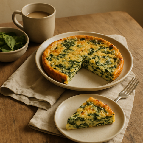 Quiche ohne Boden mit Spinat
