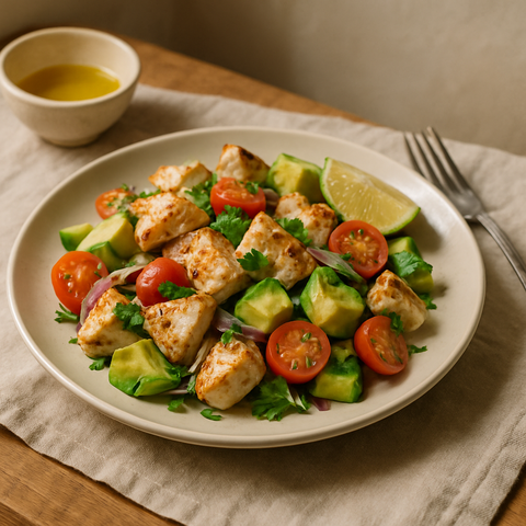 Misket Limonlu Tavuk ve Avokado Salatası
