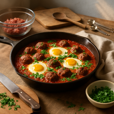 Kefta Tagine with Eggs