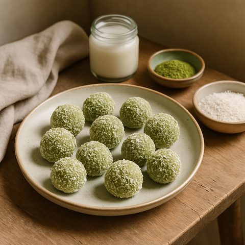 Matcha ve Hindistan Cevizli Trüfler