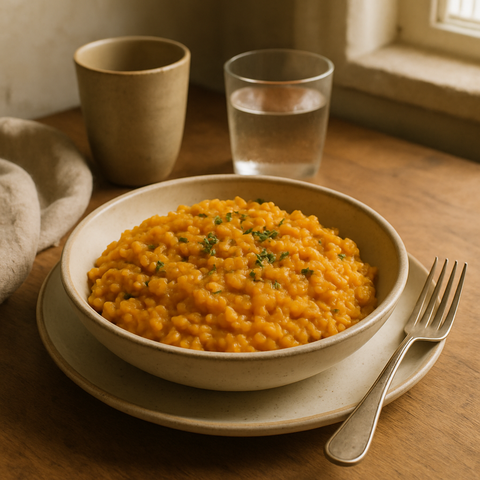 Bal Kabağı Baharatlı Risotto (Vegan)