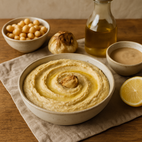 Fırınlanmış Sarımsaklı Humus