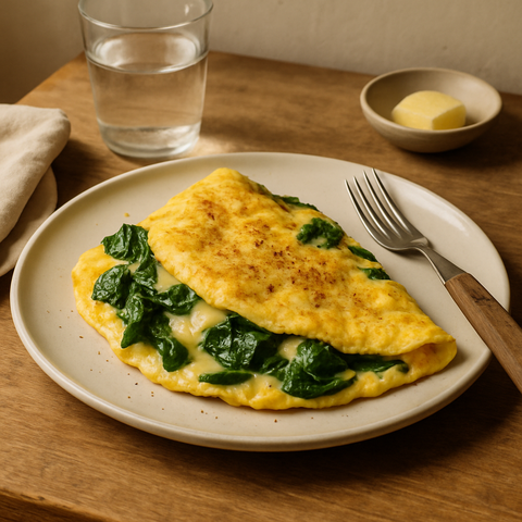 Omelette with Spinach and Cheese