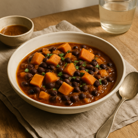 Chili mit Süßkartoffeln und schwarzen Bohnen