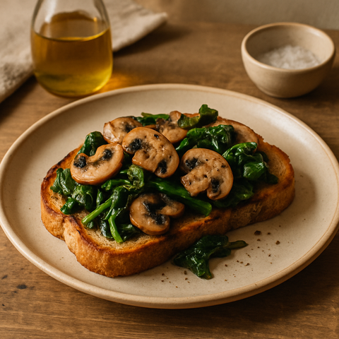 Mushroom and Spinach Toast