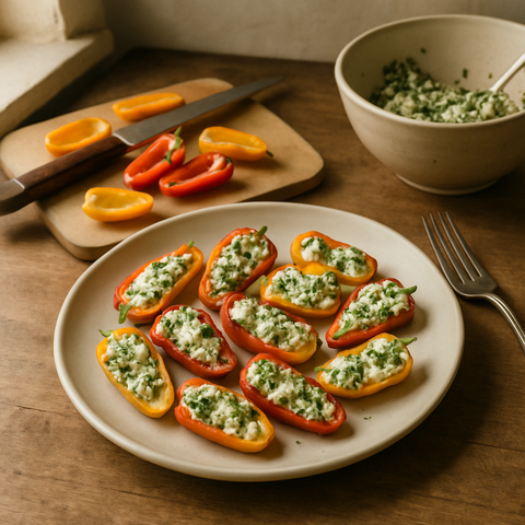 Stuffed Mini Peppers with Feta