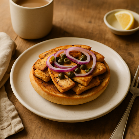 Vegan Bagel with Lox Style Tofu