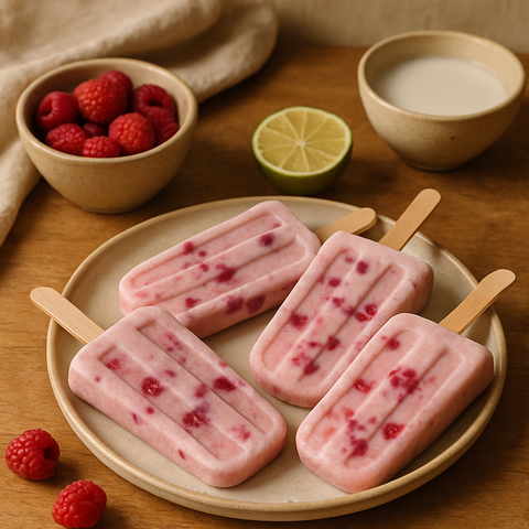 Ahududulu Hindistan Cevizli Çubuk Dondurma