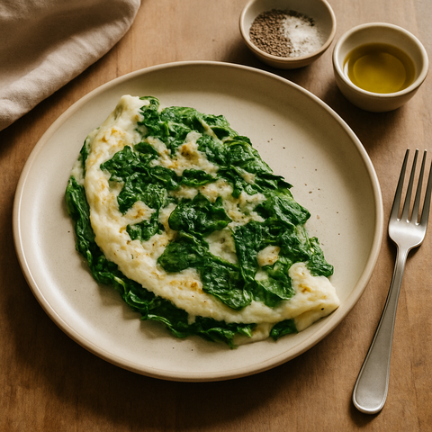Yumurta Akı ve Ispanaklı Omlet